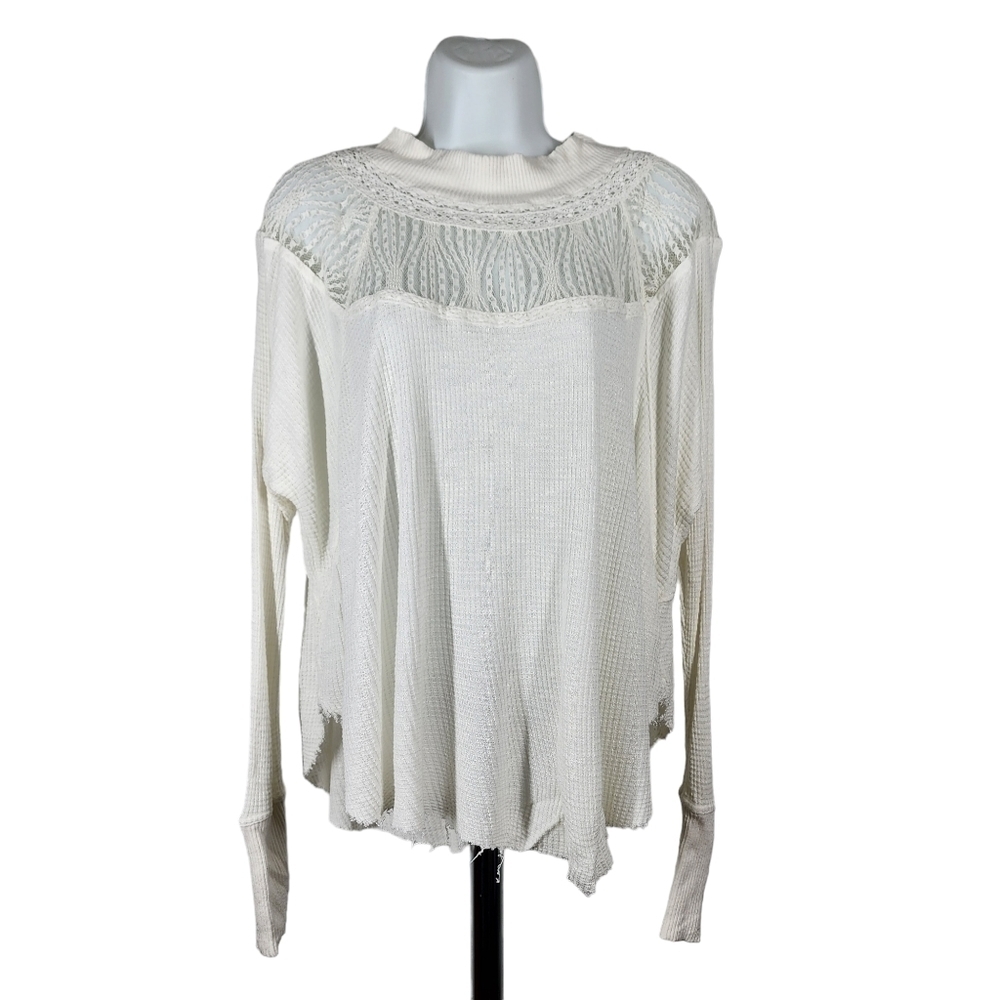 FREE PEOPLE SPRING VALLEY LACE THERMAL TOP